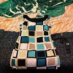 1960s Stylish Multicolor Mod Dress